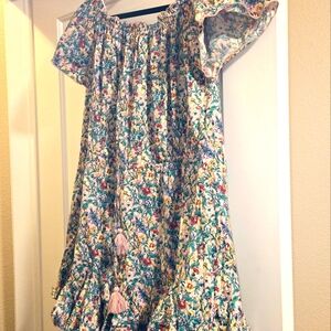 Short floral sundress off the shoulder from Rolling Rack Boutique